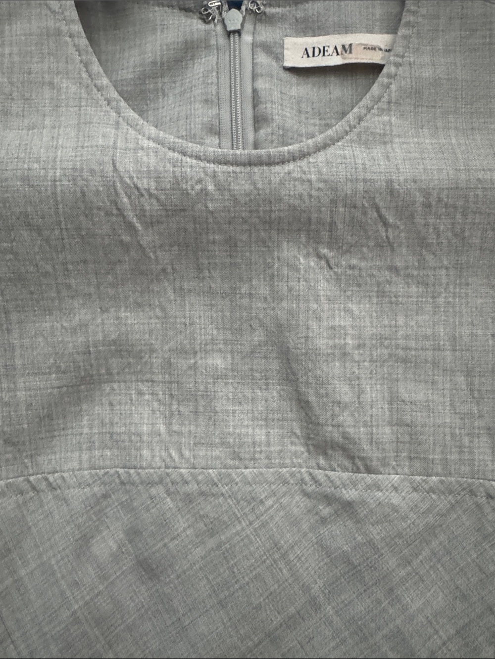 Adeam Grey Suiting Sleeveless A-Line Dress SZ 4 - Picture 6 of 7